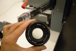 old camera lens used for enlarging